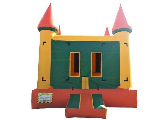 Orange Castle Jumpy House