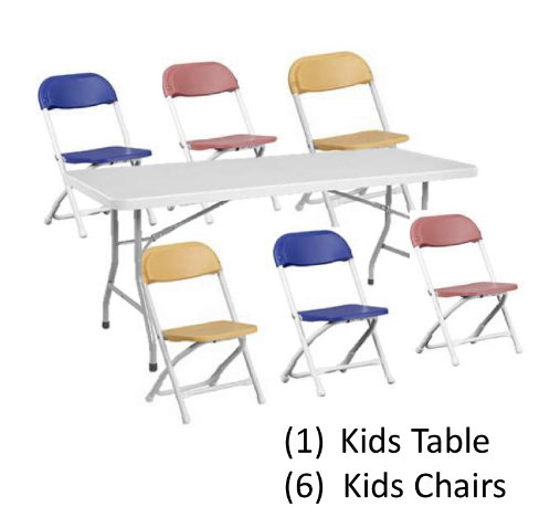 Kids table clearance and chairs rental