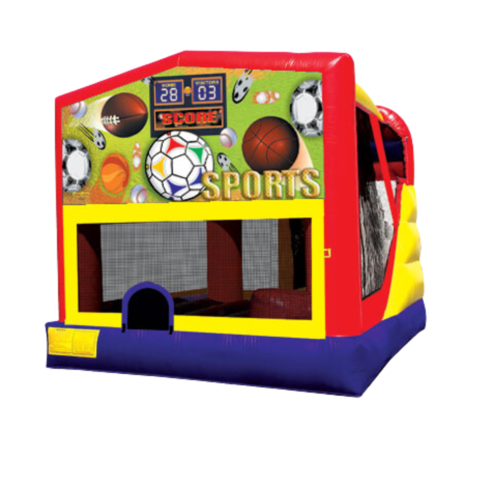 sports bounce house with slide rental dallas