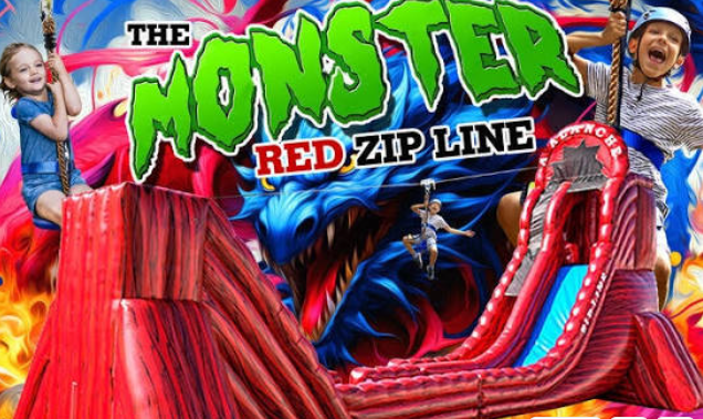 The Monster Red Avalanche Zip Line 
