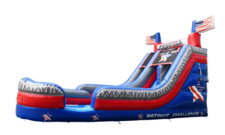 18' Patriot Challenge Dual Lane Water Slide