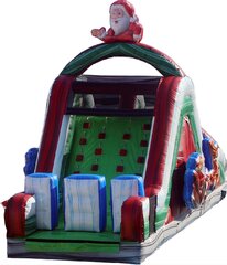 Christmas Rock Wall and Slide Obstacle
