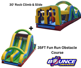 Extreme Radical 65' Obstacle Course Rental 