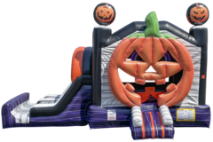 Pumpkin Bounce House with Slide