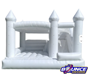 White Elegance Bounce House & Slide Combo 