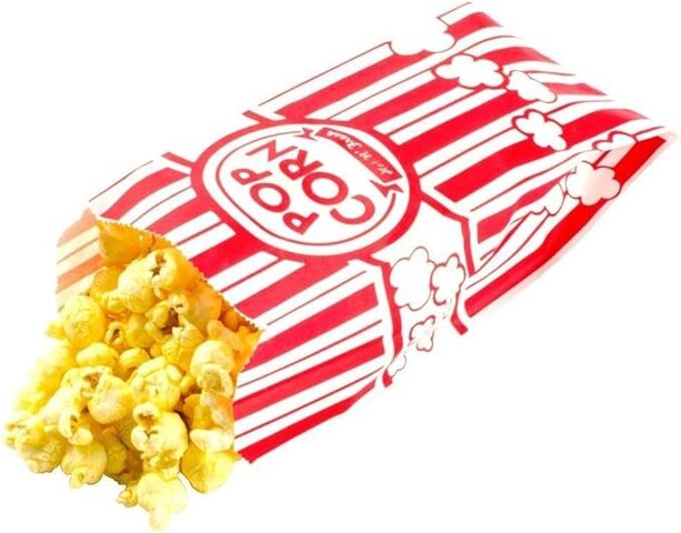 Popcorn Supplies  Red & White Bags (25 Servings)