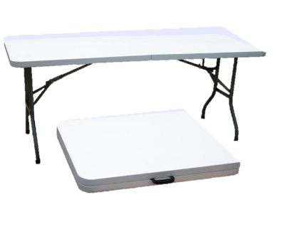 White folding table rentals
