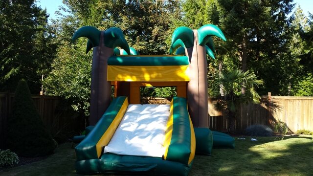 jungle themed  bounce house