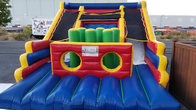 Inflatable obstacle course for kids parties