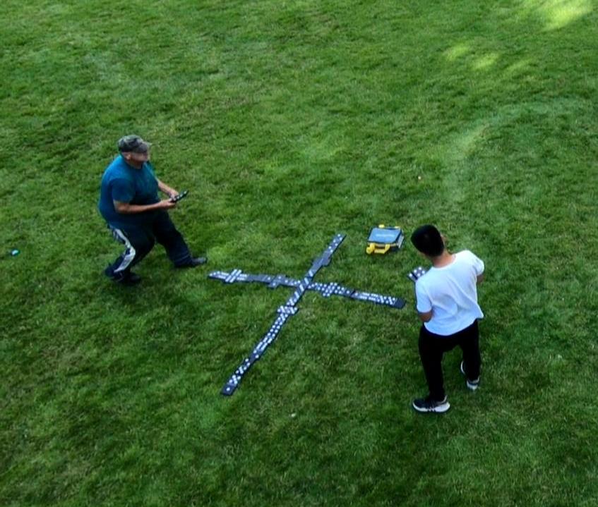 black and white dominoes