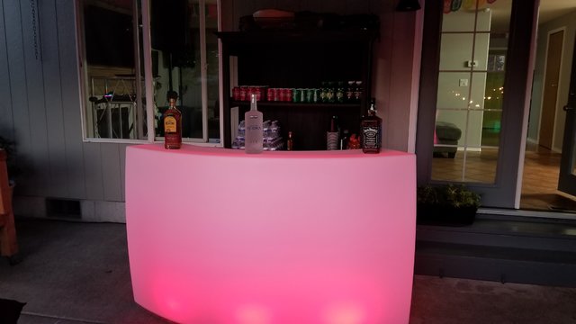 LED Light Changing Curved Portable Bar