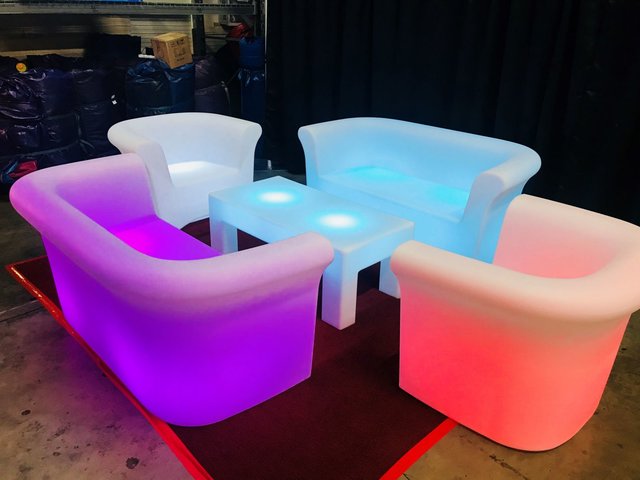 LED Light Changing Lounge Furniture Package