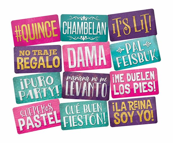 Quinceanera Prop Signs