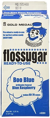 Cotton Candy - Boo Blue (Raspberry) serves 20