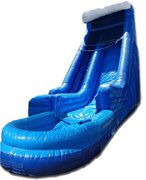 (B) 18ft Screamer Blue Wave Wet-Dry Slide - Vegas