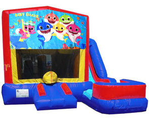 (C) Baby Shark 7n1 Bounce Slide Combo - Wet or Dry