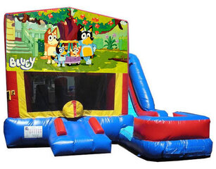 (C) Bluey 7n1 Bounce Slide Combo - Wet or Dry