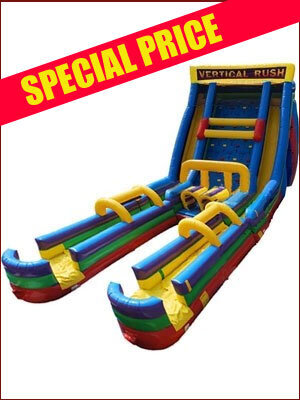 (D) 24ft Vertical Rush Dual Lane Slip n Slide Wet Only