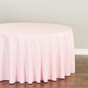 Pink Round Table Cloth 120" - (60" Round Tables) 