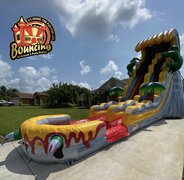 <b><font color=blue><b>22 ft. T-REX Single Lane W/Pool</font><br><small>Best for ages 6+<br> <font color=red>Space Needed 45 L x 25 W x 22 H</font></b></small>