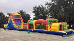 <b><font color=blue><b>77 ft. Extreme Race Challenge Obstacle Course</font><br><small>Best for ages 4+<br> <font color=red>Space Needed 77 L x 20 D x 16 H</font></b></small>