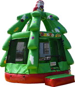 <b><font color=blue><b>Christmas Tree Bounce House</font><br><small>Best for ages 4+<br> <font color=red>Space Needed 18 W x 18 D x 23 H</font></b></small>