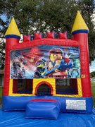<b><font color=blue><b>Lego Bounce House w/Basketball Hoop Inside</font><br><small>Best for ages 4+<br> <font color=red>Space Needed 15 W x 15 D x 16 H</font></b></small>