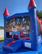 <b><font color=blue><b>Star Wars Bounce House w/Basketball Hoop Inside</font><br><small>Best for ages 4+<br> <font color=red>Space Needed 15 W x 15 D x 16 H</font></b></small>