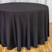 Black Round Table Cloth 120" - (60" Round Tables) 
