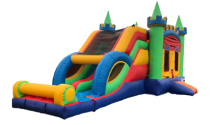 <b><font color=blue><b>Medieval Castle Combo (Dry) w/Basketball Hoop Inside</font><br><small>Best for ages 8+<br> <font color=red>Space Needed 23 W x 43 L x 12 H</font></b></small>