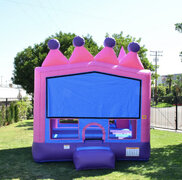 Tiara Bounce House w/Basketball Hoop InsideBest for ages 4+ Space Needed 15 W x 15 D x 16 H