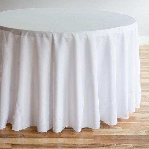 White Round Table Cloth 120