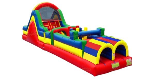 COLORFUL SLIDE OBSTACLE COURSE