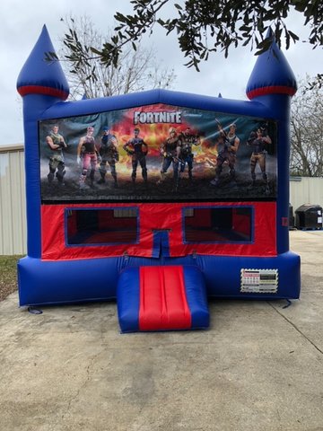 Fortnite Red and Blue Bounce House