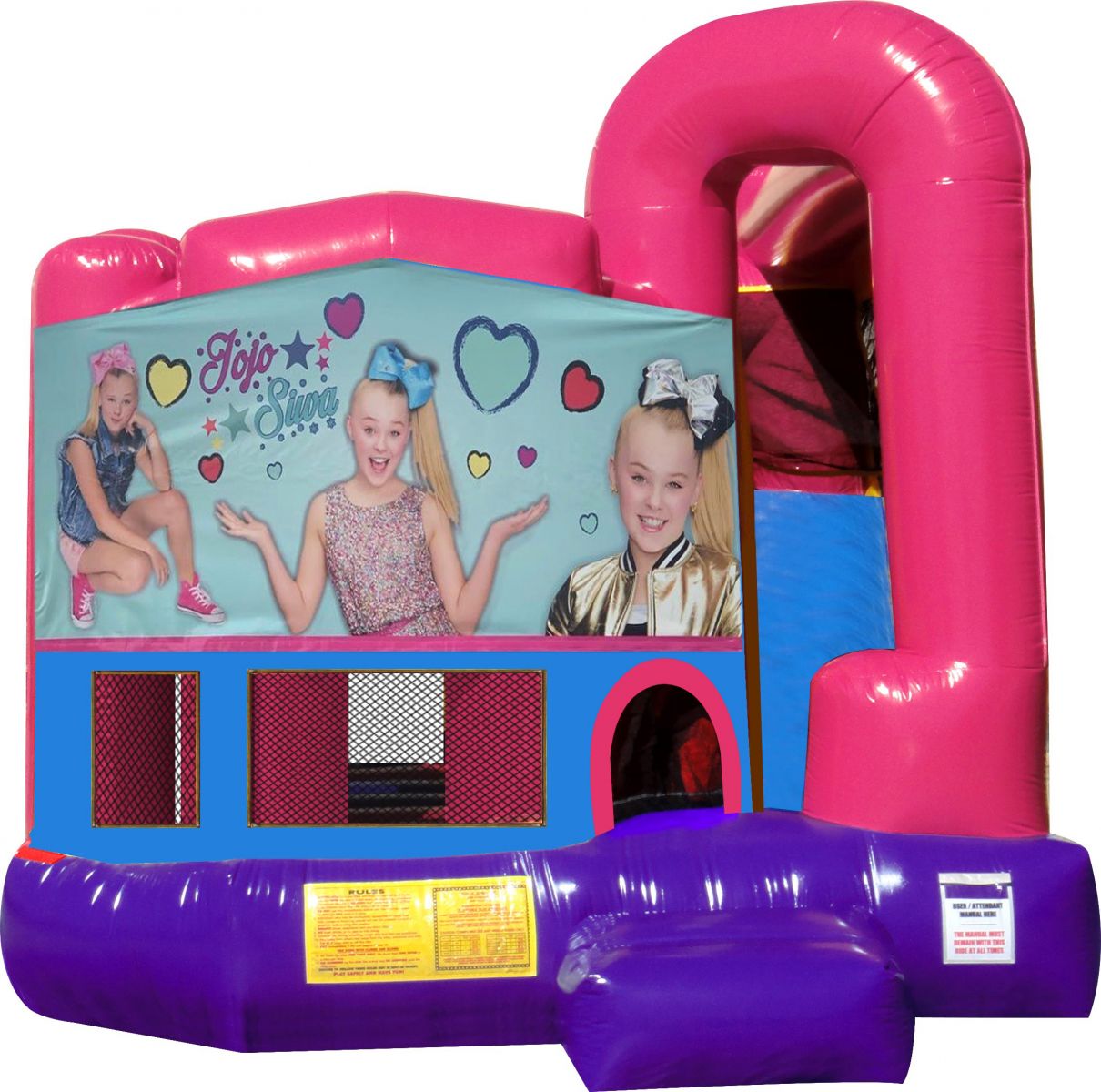 Jojo Siwa 4N1 Bounce House Combo Pink & Party Rental ...