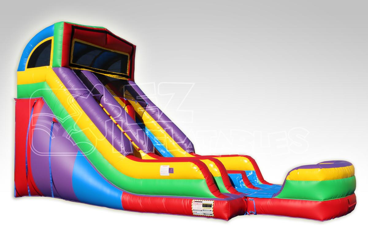 Circus 18' Double Lane Dry Slide Left Side view