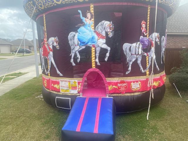 Pink Carousel Bounce House Rental Pink Carousel Bounce House Rental