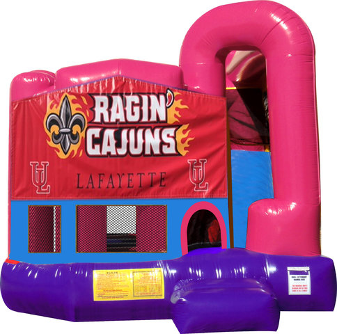 Ragin' Cajuns 4N1 Bounce House Combo (Pink)