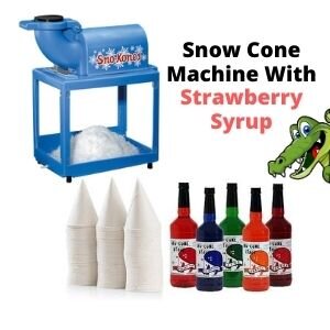Snow Cone Machine With Strawberry Syrup