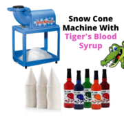 Snow Cone Machine With Tiger's Blood Syrup