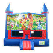 Winnie The Pooh Bounce House with Basketball Goal