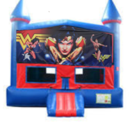 Wonder Woman Bounce House with Basketball Goal