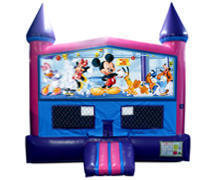 Mickey Mouse Club Fun Jump (Pink) with Basketball Goal