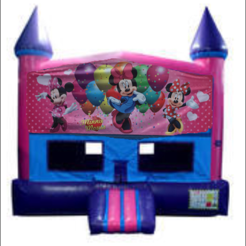 Minnie Mouse Fun Jump (Pink) with Basketball Goal