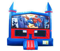 Spiderman Bounce House With Basketball Goal