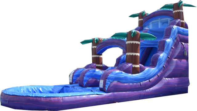 18' Purple Palms Water Slide