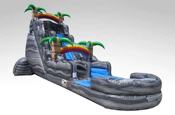 A 22' Boulder Springs Water Slide With Pool