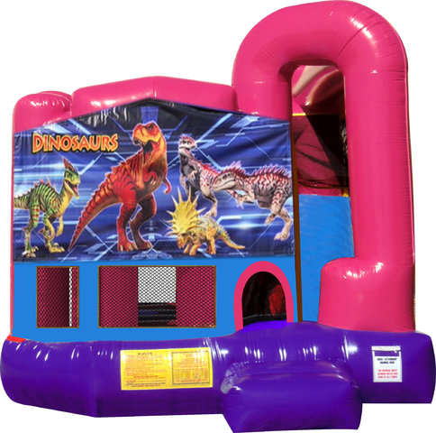 Dinosaur 4N1 Bounce House Combo (Pink)