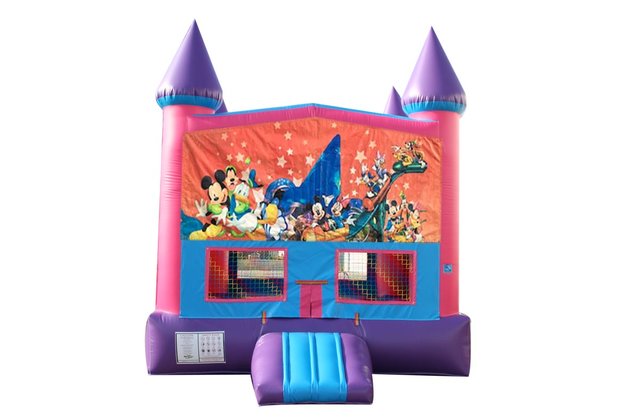 Disney Characters Fun Jump (Pink) with Basketball Goal