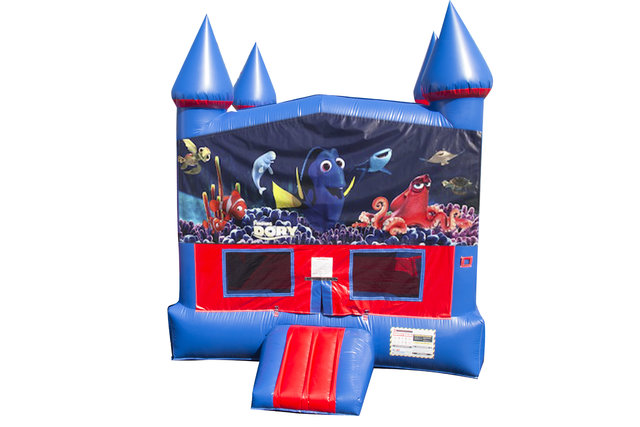 Finding Dory Bounce House With Basketball Goal